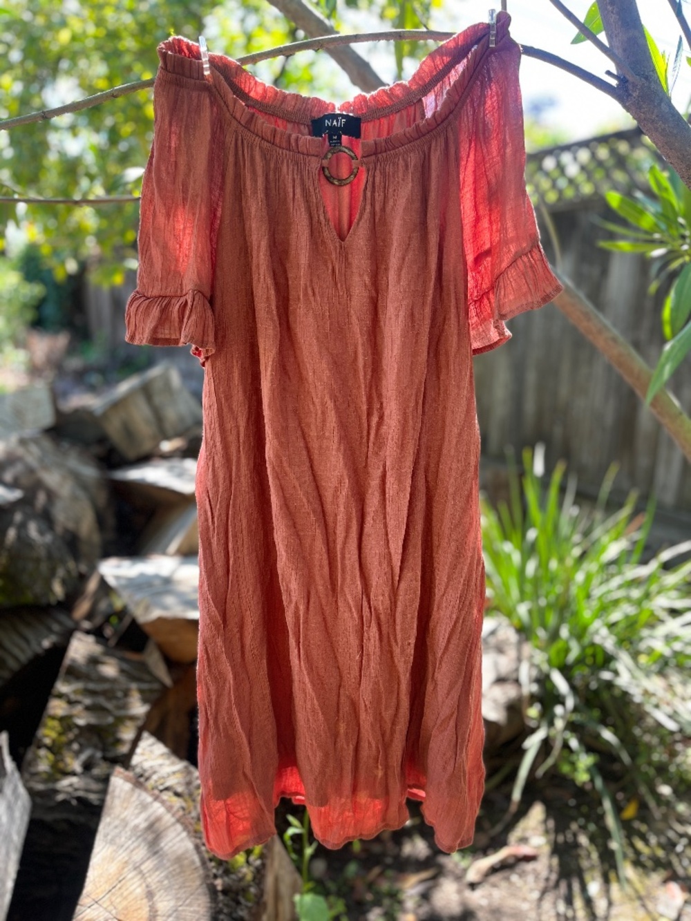 Naif Mini-Dress || Size M || Rusty Coral